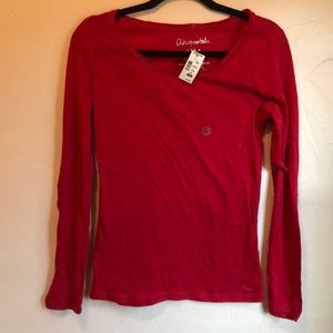 Long sleeve red shirt
